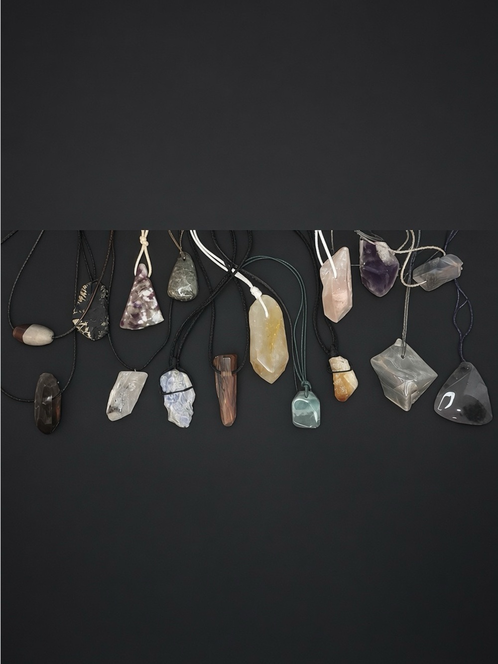 Lot of 16 Crystal Pendant Necklace - Assorted